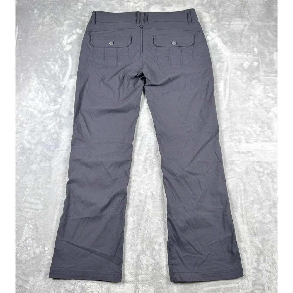 Prana Halle Hiking Pants Womens 10 Gray‎ Stretch Zion Roll Up Leg Outdoor
